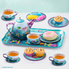 JOYIN Mermaid Tea Party Teaset Full View showing all pieces