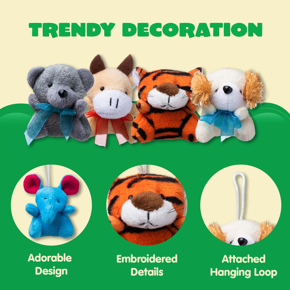 JOYIN mini plush animals safari party supplies add cute charm to events