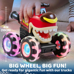 JOYIN monster truck mouth-chomp motion adds lifelike play and engagement.