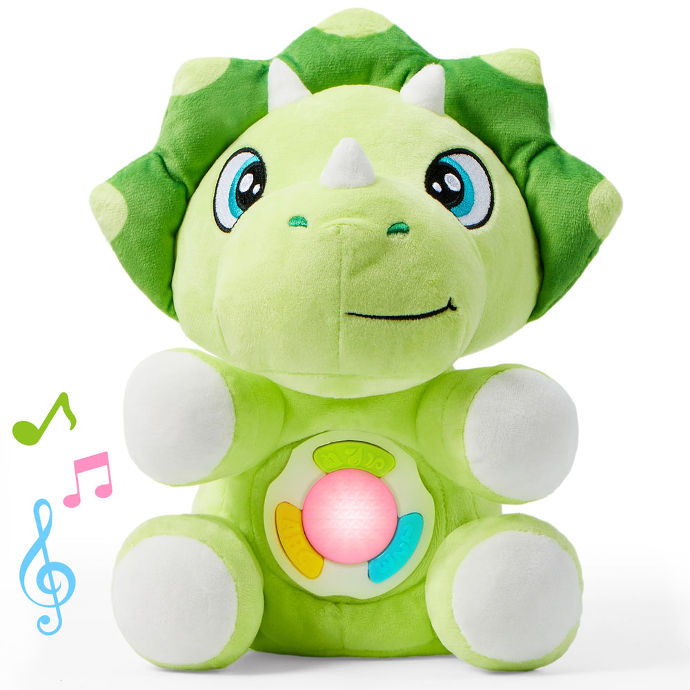 JOYIN musical dinosaur plush toy with soft texture supports gentle play and sensory exploration.