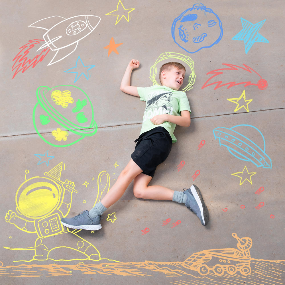 JOYIN outdoor art chalk set for family-friendly activities.