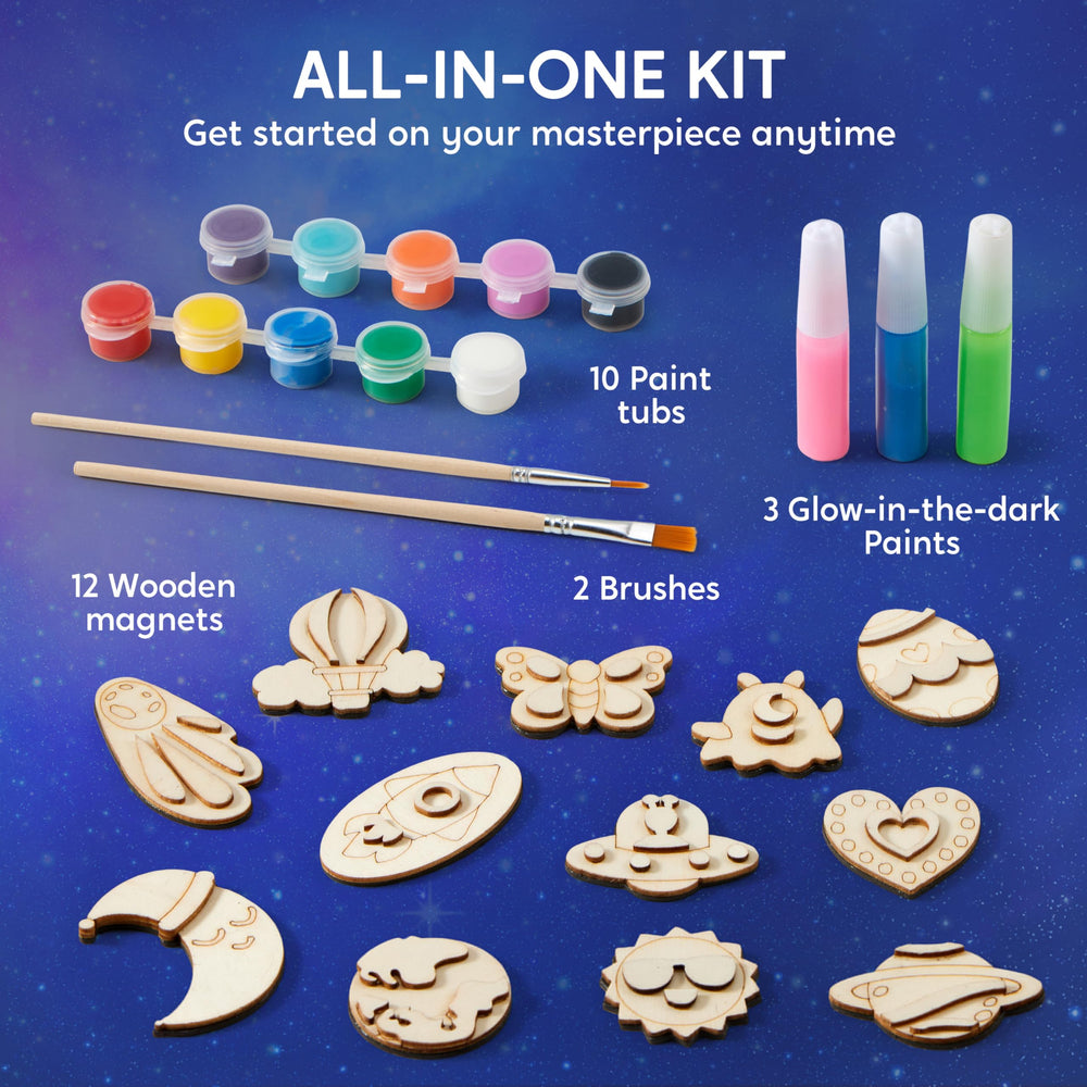 JOYIN paint palette and brush enable easy coloring of magnet crafts