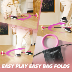 JOYIN Pink Ankle Skip Ball used outdoors for active fun and lights