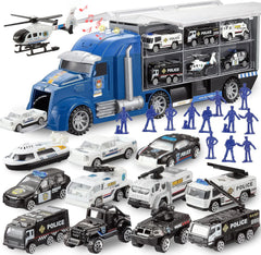 JOYIN police rescue truck set emphasizing carrier truck for imaginative play and coordination