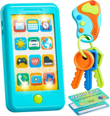 JOYIN pretend toddler phone with bright colors for imaginative play and early communication.