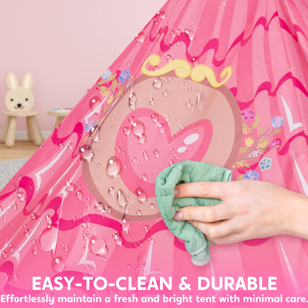 JOYIN princess tent four-pole design enables quick, secure assembly