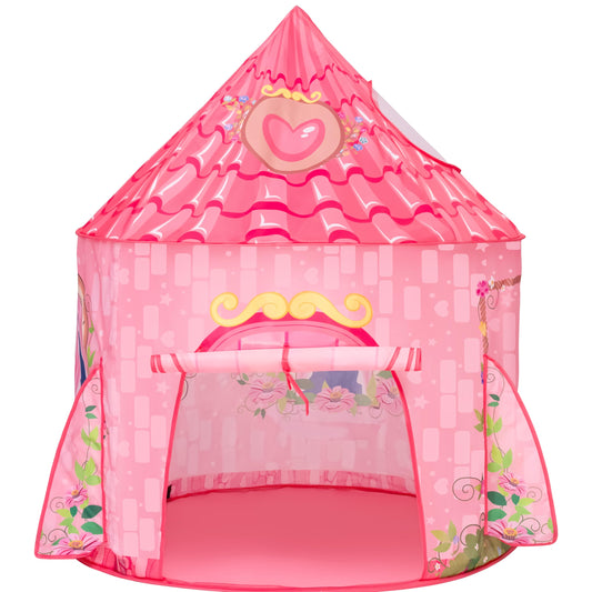 JOYIN princess tent with castle graphic design for imaginative play indoors