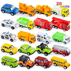 JOYIN pull-back cars with kids playing for bright party fun.