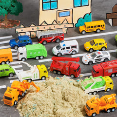 JOYIN pull-back cars set close-up showing colorful finish and detail.