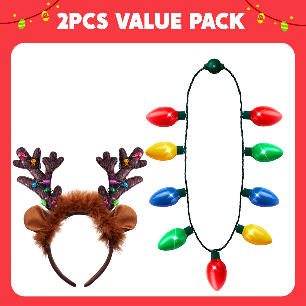 JOYIN Reindeer headband with antlers adds playful holiday charm