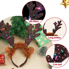 JOYIN reindeer headbands worn by kids add festive charm