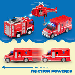 JOYIN fire truck with friends supports interactive storytelling and cooperative play.