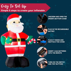 JOYIN Santa rechargeable battery powers longer play sessions.
