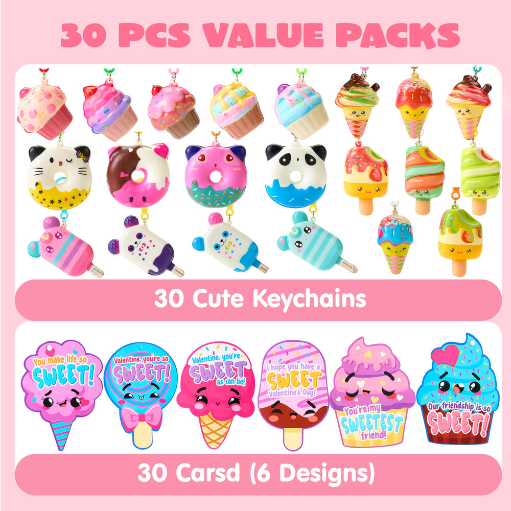JOYIN seven unique dessert designs showcase cute slow-rising squishies for kids.