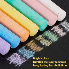JOYIN sidewalk art in action with kids drawing on a driveway using washable chalk