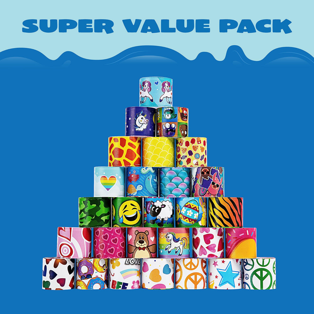 JOYIN slap bracelet heart design adds colorful flair and easy classroom prizes.