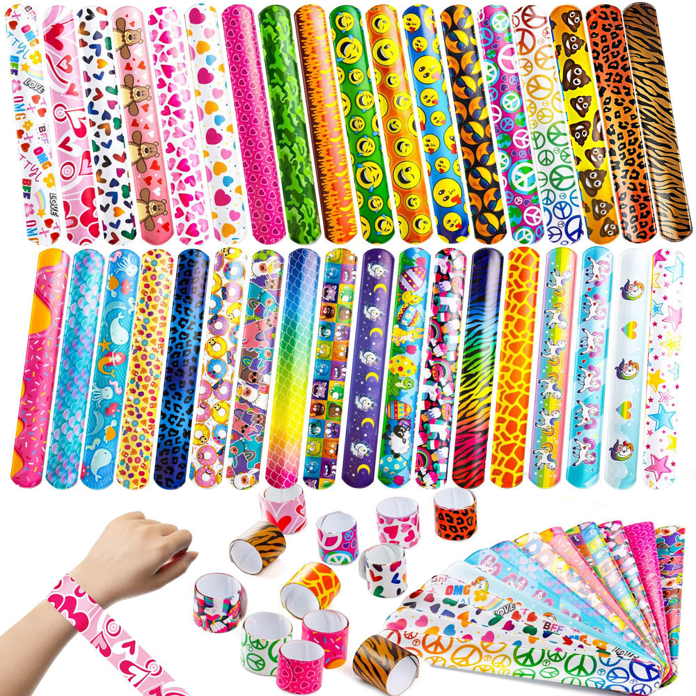JOYIN slap bracelet unicorn design offers quick, comfy wear for kids at parties.