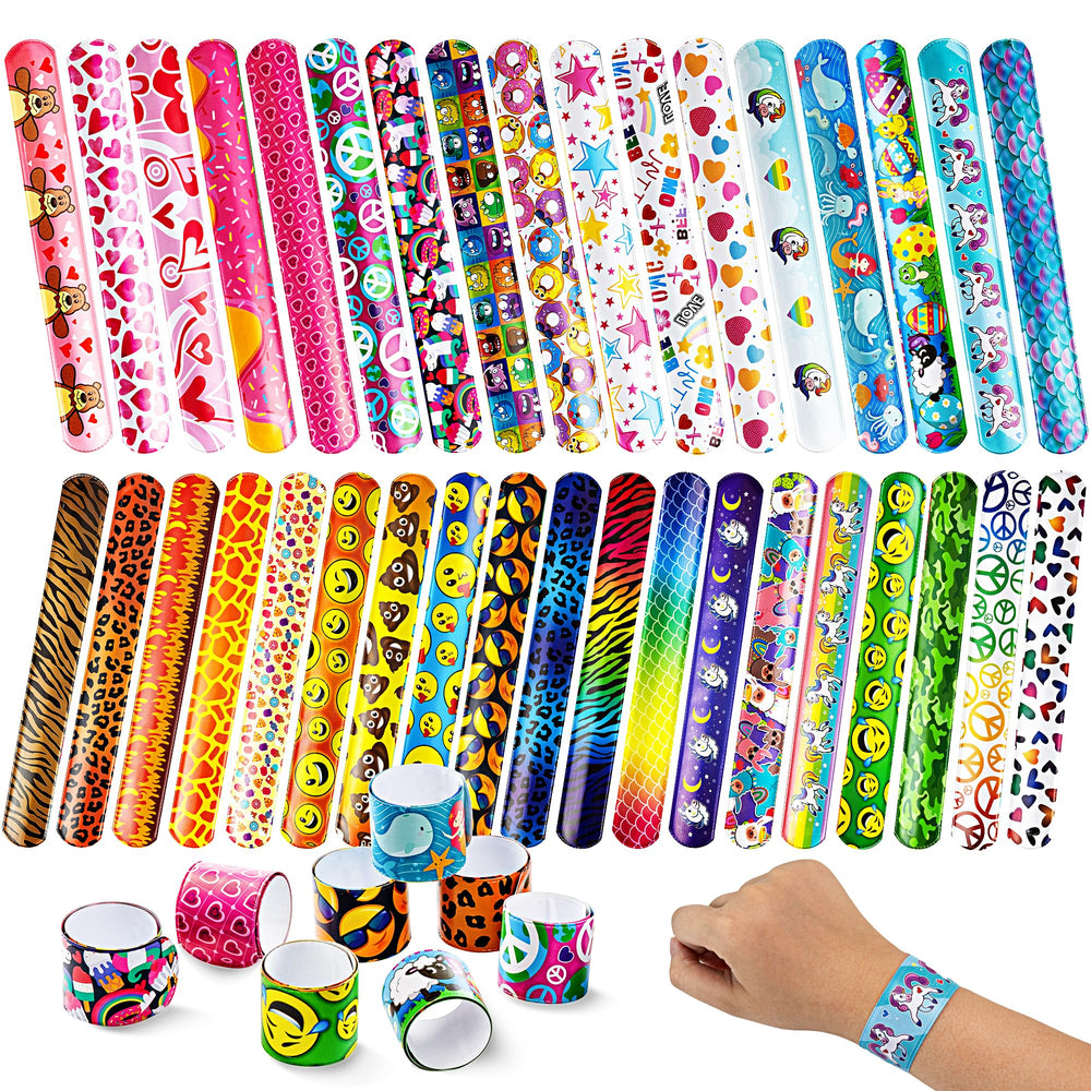 JOYIN slap bracelet kids accessories for classrooms and gifts, easy to store.