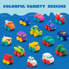 JOYIN soft rubber vehicles with cartoon designs for imaginative play.