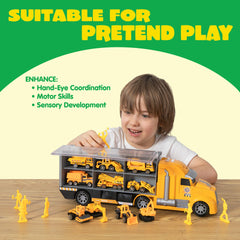 JOYIN trucks with built-in sounds and lights to enrich pretend play.