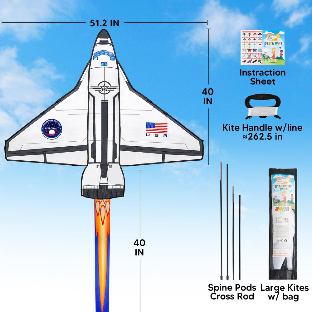 JOYIN Easy to Fly Spaceship Kite helps beginners launch smoothly at the park.