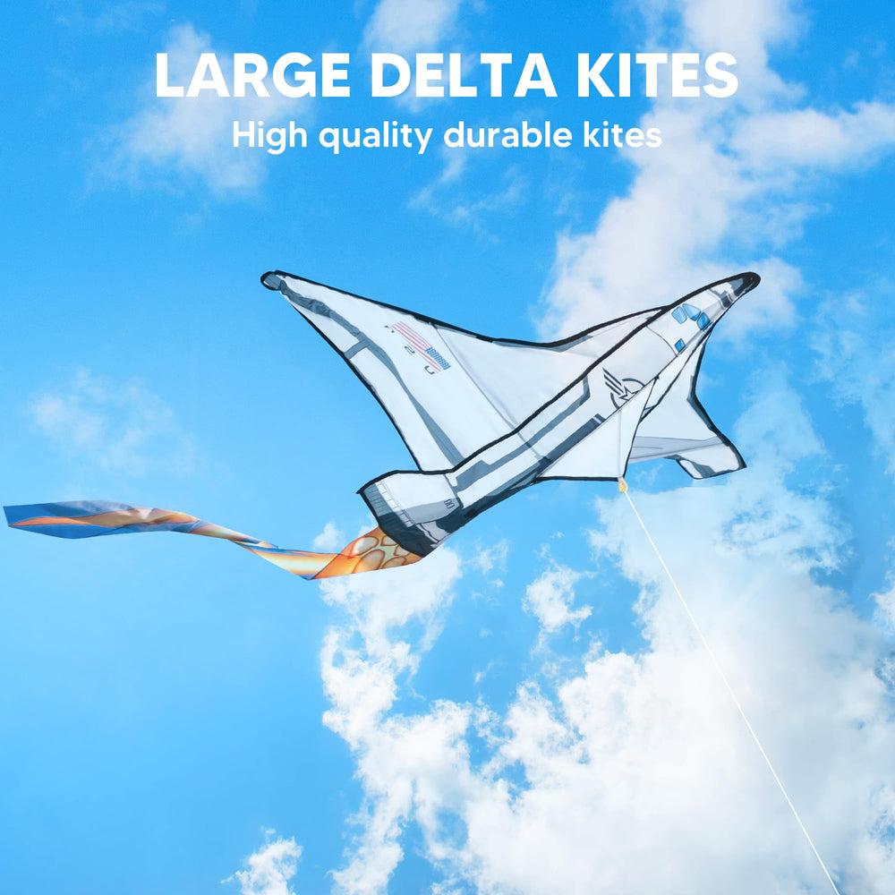 JOYIN Spaceship Kite is designed for family outdoor play and reusable summers.