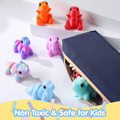 JOYIN stegosaurus mini-dino in vibrant tones for tactile fidgeting and learning