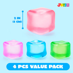 JOYIN stress cube 4-pack closeup demonstrates durable non-toxic construction.