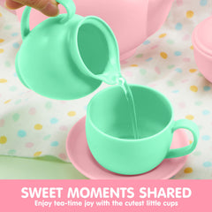 JOYIN tea party saucers provide tactile pieces for fine motor fun.