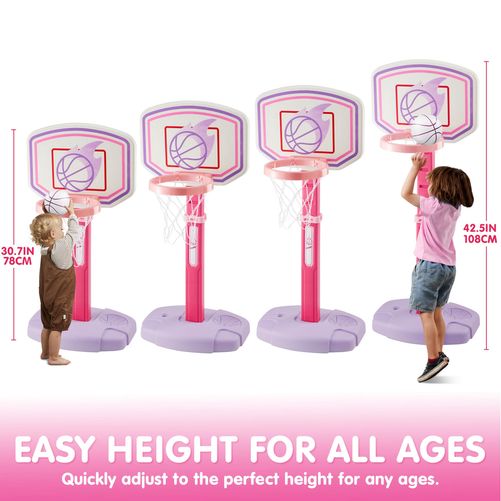JOYIN toddler basketball hoop height adjustment mechanism suits growing kids