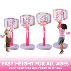 JOYIN toddler basketball hoop height adjustment mechanism suits growing kids