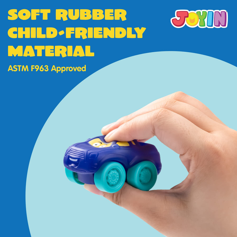 JOYIN tub-friendly cars with sturdy wheels for easy gripping.