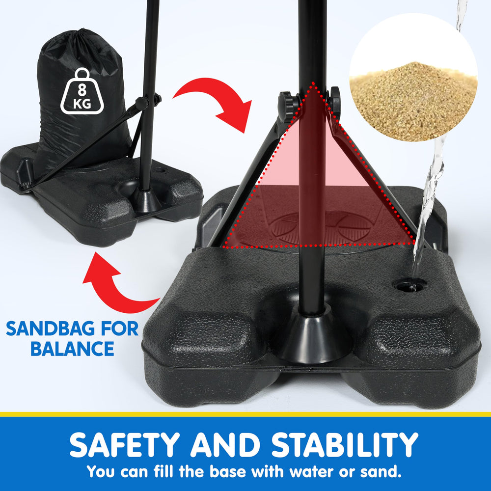 JOYIN triangular base provides stable support for indoor or outdoor use.