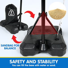 JOYIN triangular base provides stable support for indoor or outdoor use.