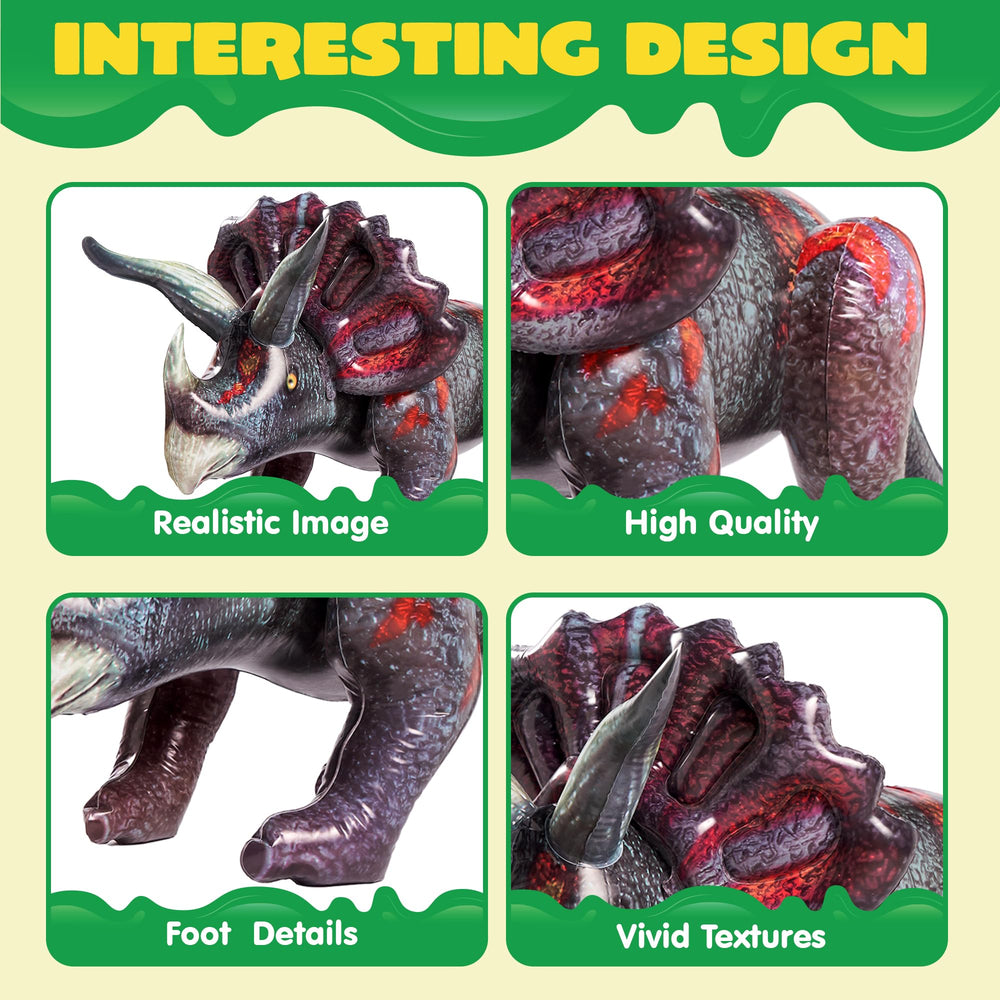 JOYIN inflatable triceratops stands 43 inches tall for bold party displays