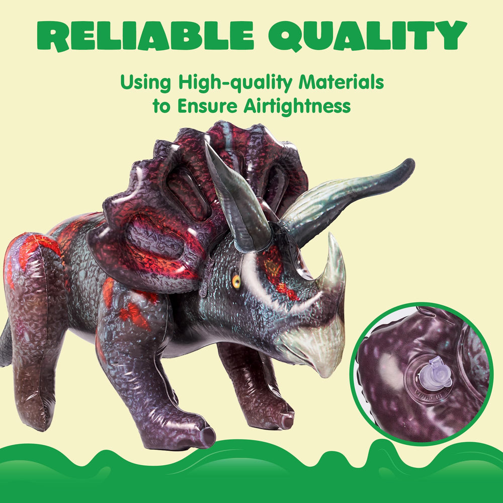 JOYIN triceratops dinosaur inflatable made with thick vinyl for durable use