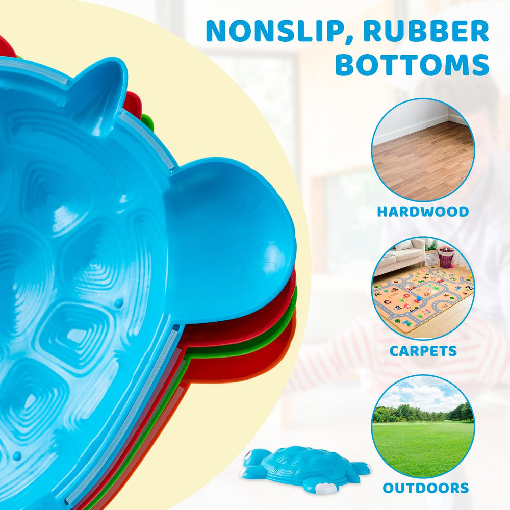 JOYIN Turtle Balance Stones used to create an obstacle course for active play