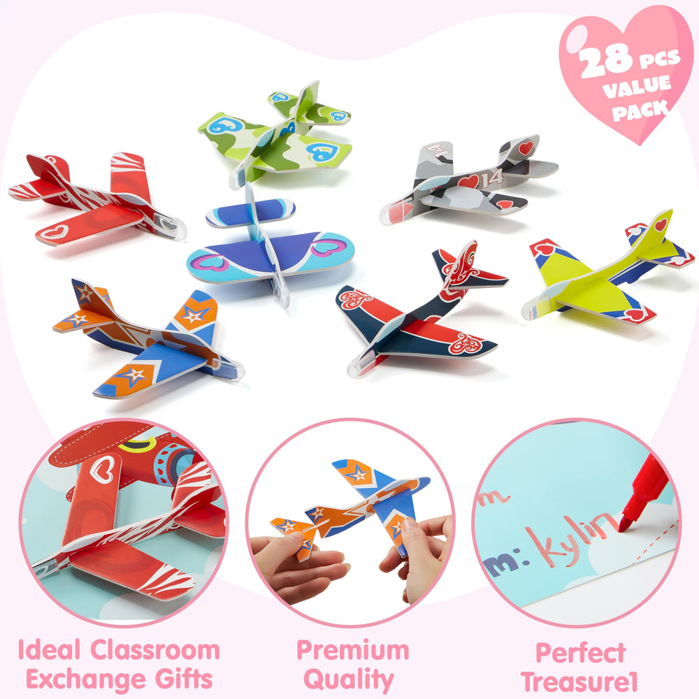 JOYIN foam airplane design 2 card for classroom fun and celebrations.