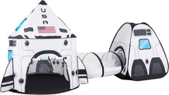 JOYIN White Rocket Ship Pop Up Tent provides a bright, inviting play space for imaginative indoor adventures.