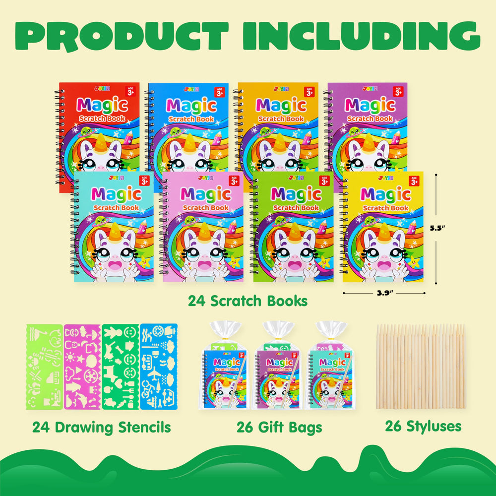 JOYIN wooden scratch-art styluses shown for smooth scratching sessions