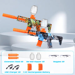 Joykey rechargeable modular battery system shown with two batteries and charger