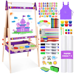 Joyooss Art Easel: double-sided magnetic board for writing and magnetic play.