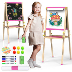 JOYOOSS art easel with double-sided surface for creative learning.