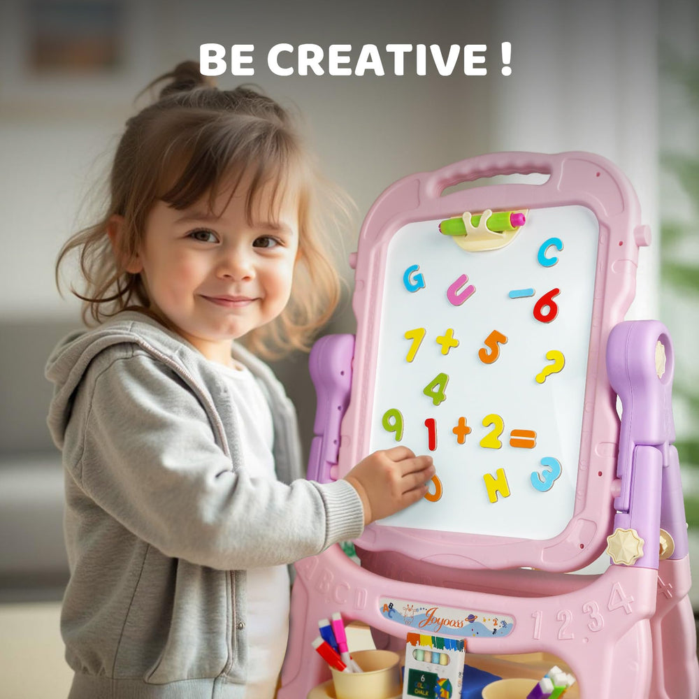 Joyooss easel comes with a full accessory set for creative play.