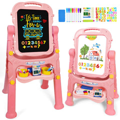 Joyooss art easel with magnetic double-sided drawing board for kids' creative sessions.