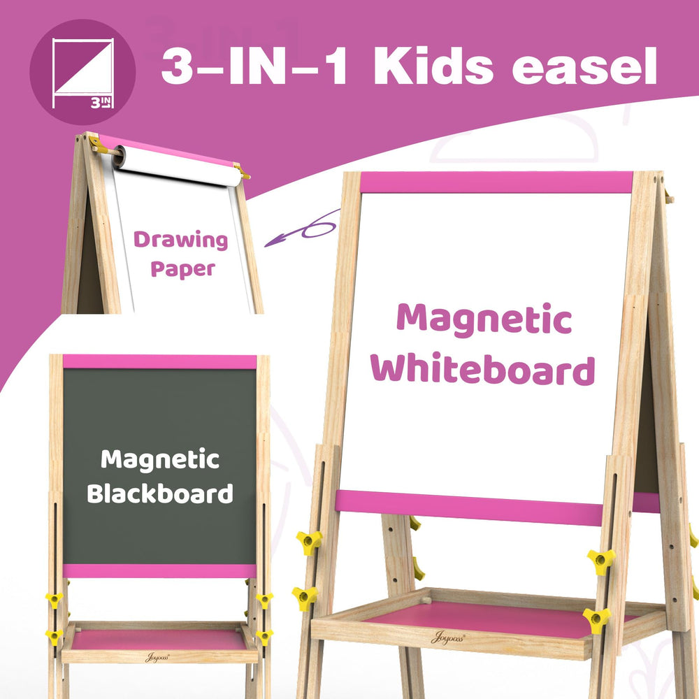 JOYOOSS two-sided design supports collaborative art for siblings or friends.
