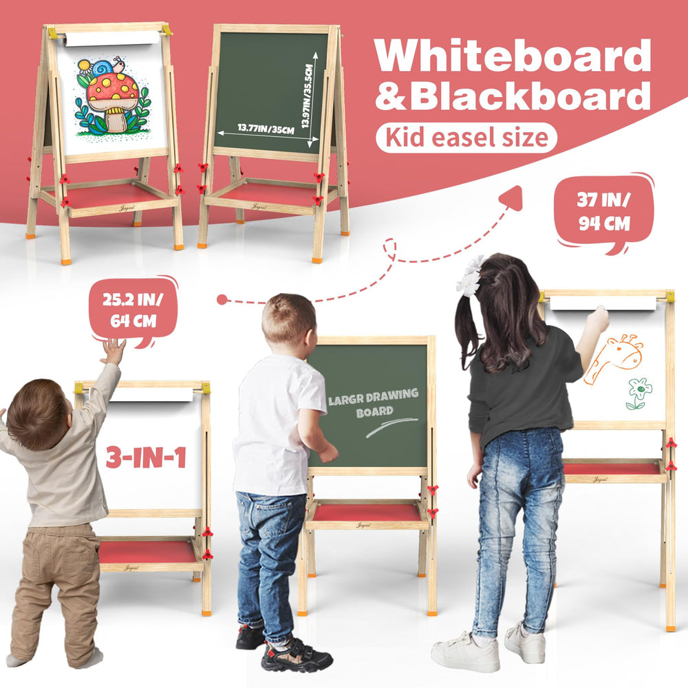 JOYOOSS Art Easel whiteboard side for quick doodling and learning