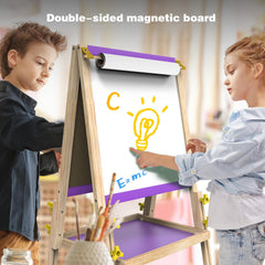 JOYOOSS easel includes chalk, markers, eraser and magnets for complete creativity.