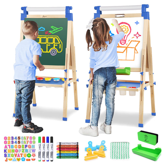 Joyooss adjustable-height kids easel grows with your child for years of art