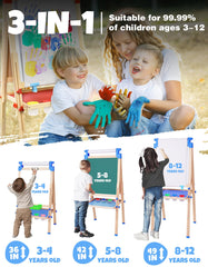 Joyooss double-sided magnetic and chalk board supports diverse art sessions
